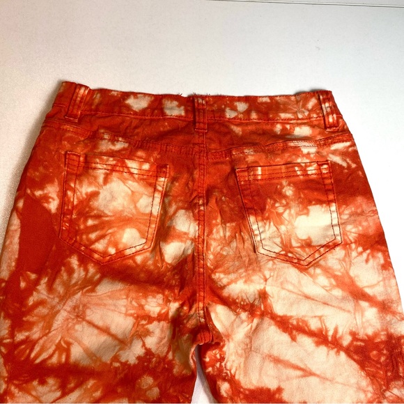 DG2 by Diane Gilman Jeans Stretch Orange Tie Dye Boho Hippie Sz 8 - Picture 8 of 8